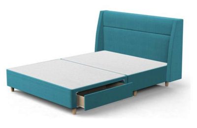 Silentnight Studio Geo Double 2 Drawer Bed Frame - Teal.